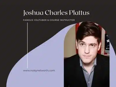 An image of Joshua Charles Plattus and some written texts.